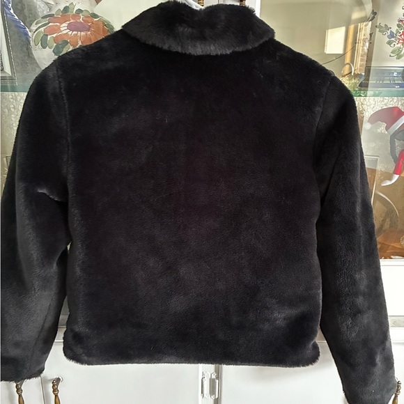 Epic Threads Black Faux Fur Sherpa Teddy Jacket Kids’ Medium - Picture 5 of 8